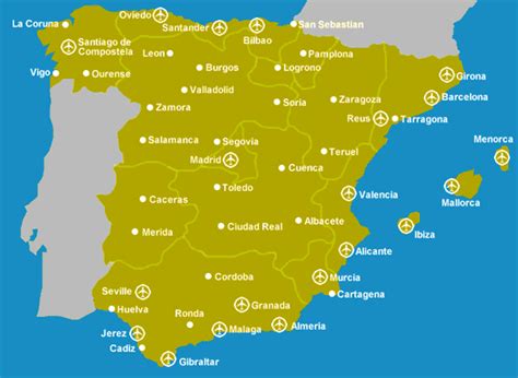Map Of Spanish Airports Gadgets 2018
