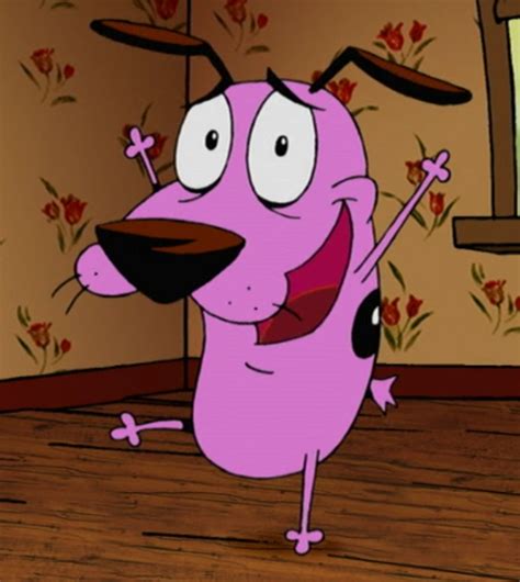 Courage The Cowardly Dog Cartoon Painting Cute Canvas Paintings Dog