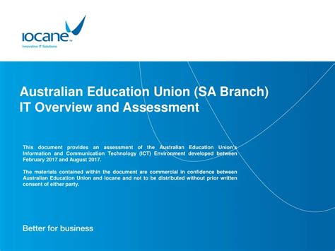 Ppt Australian Education Union Sa Branch It Overview And Assessment