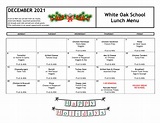 Lunch Menu – White Oak School