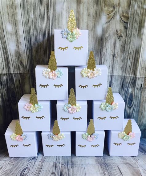 Unicorn Cupcake Boxes Party Favours Gift Boxes Bags Etsy