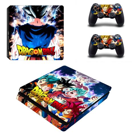 Dragon ball skin sticker for ps4 system playstation 4 console with 2 controller skins brand: Dragon Ball Z Super Goku Vegeta PS4 Slim Skin Sticker ...