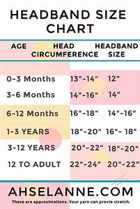 Head Band Measuring Chart Crochet What Size Headband Ahsel Anne