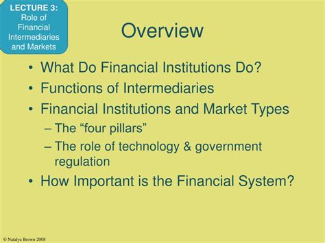 Ppt The Role Of Financial Intermediaries And Financial Markets