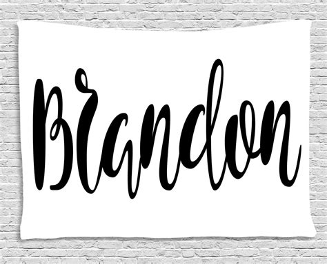 Brandon Tapestry Widespread Name Design With Monochrome Artistic