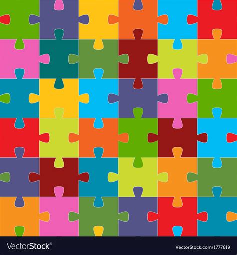Seamless Puzzle Texture Royalty Free Vector Image