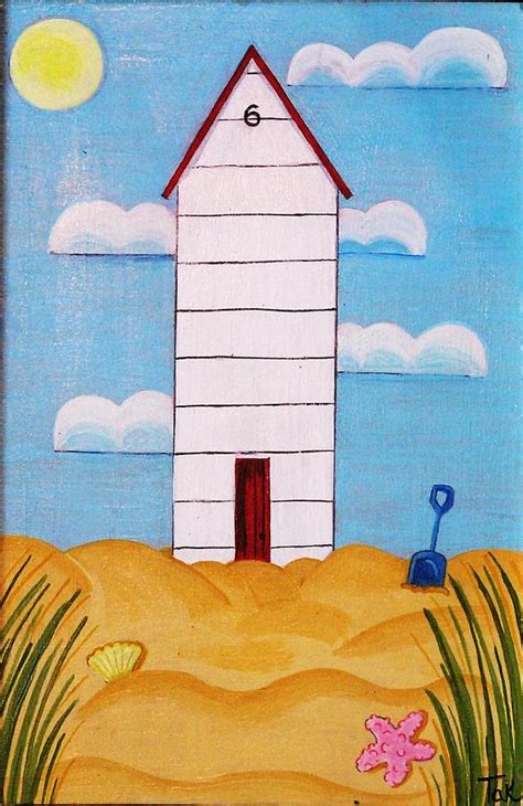 Beach Hut Painting By Tracey Kemp Pixels