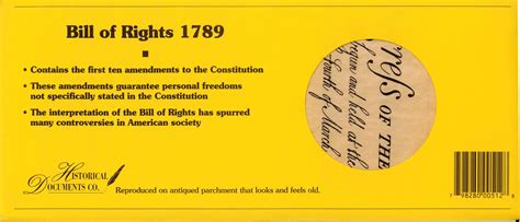 Documents Bill Of Rights 1789 Walt Whitman Birthplace Museum