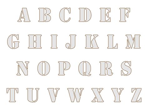 Best Free Printable Alphabet Stencil Letters Template Pdf For Free
