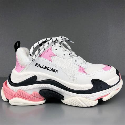 Balenciaga 60mm Triple S Faux Leather Sneakers In 5691 Pink/w | ModeSens