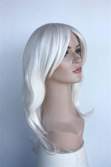 Long White Wavy Wig Synthetic High Quality Wig Made To Etsy High