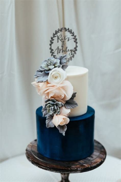38 Elegant Blue Wedding Cake Ideas You Will Like Chicwedd