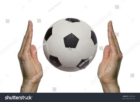 Two Hands Holding Soccer Ball Stock Photo 3892045 Shutterstock