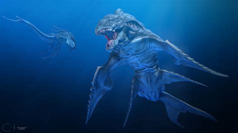 Deep Sea Creature Art By Benjamin Ertd Deep Sea Creatures Art Alien