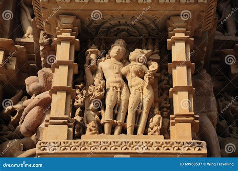 Sculpture Of Khajuraho Temples India Stock Image Image Of Historic