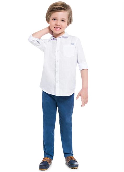 Conjunto Infantil Masculino Branco Milon