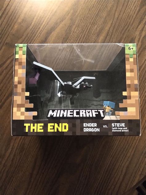 Minecraft The End Playset Ender Dragon Vs Steve New In Box Free