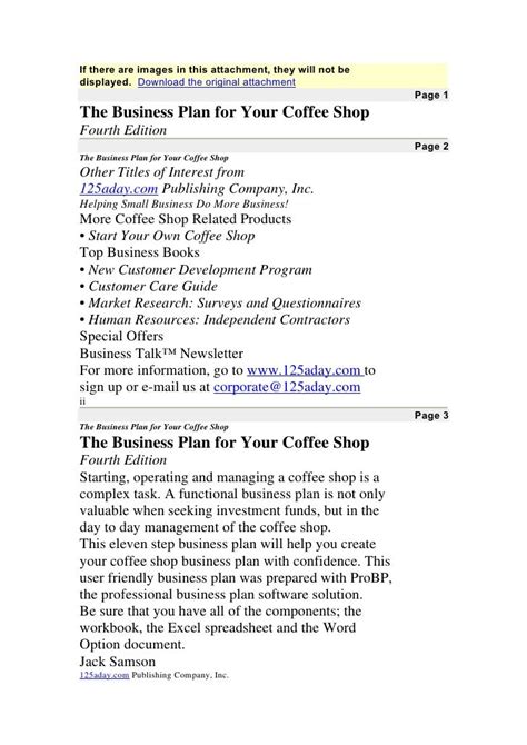 Pro Bp Coffee Shop Business Plan Doc