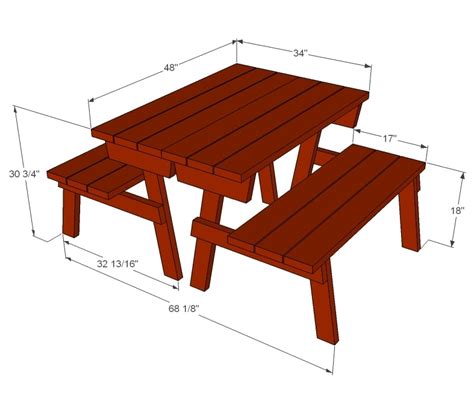 Ana White Picnic Table That Converts To Benches Diy Projects