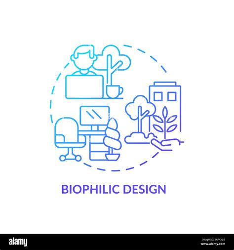 2d Gradient Biophilic Design Line Icon Concept Stock Vector Image And Art