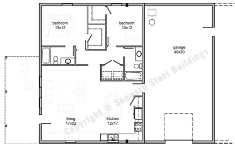40x50 Barndominium Floor Plans With Shop Floorplansclick