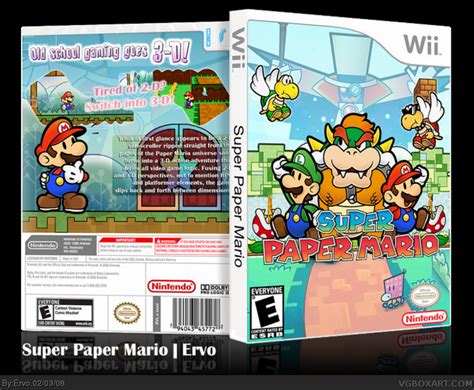 Super Paper Mario Wii Box Art Cover By Ervo