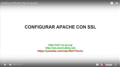 Instalar Certificado Ssl En Apache Youtube