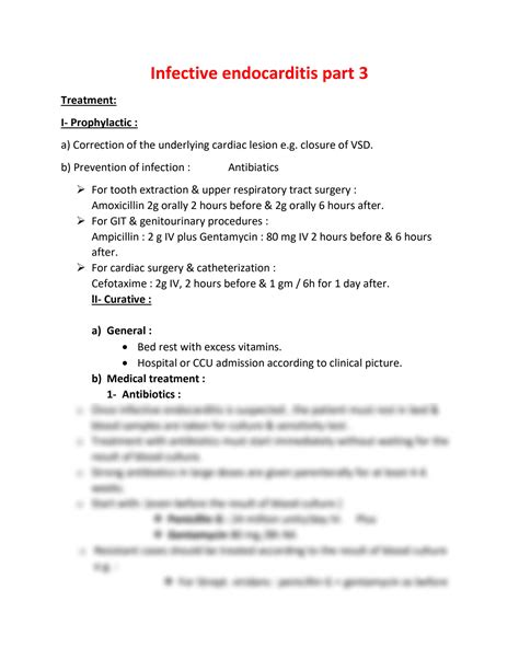 Solution Infective Endocarditis Part3 Studypool