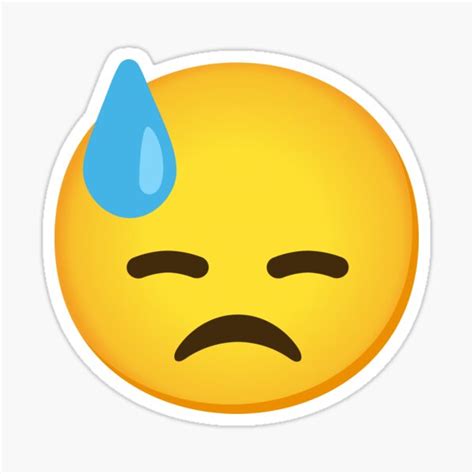 Downcast Face With Sweat Emoji Gift Sticker For Sale By MKMemo1111