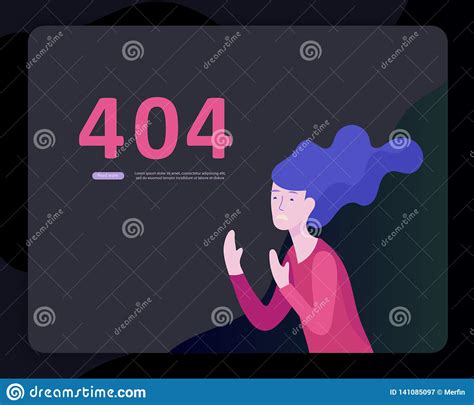 Landing Page Templates Error Page Illustration With People Characters Page Not Found Vector