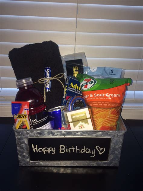 Birthday Basket With All His Favorite Things