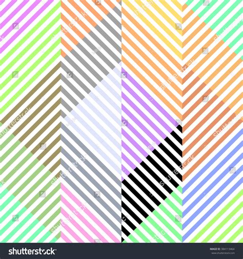 Modern Pattern Colorful Stripes Geometric Lines Stock Vector 384113464