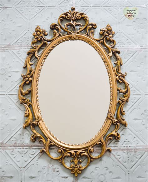 Large Rococo Mirror Vintage French Baroque Gold Mirror Oval Baroque