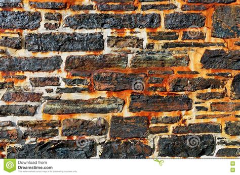 High External Stone Wall Rust