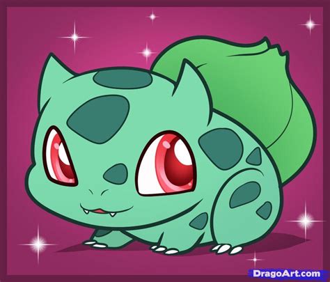 How To Draw Chibi Bulbasaur Bulbasaur Pokemon Drawings Chibi Drawings