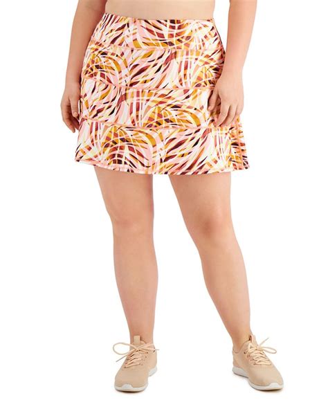 Id Ideology Plus Size Printed Tiered Skort Created For Macys