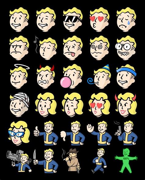 Faces Of Vault Boy And Vault Girl Fallout Tattoo