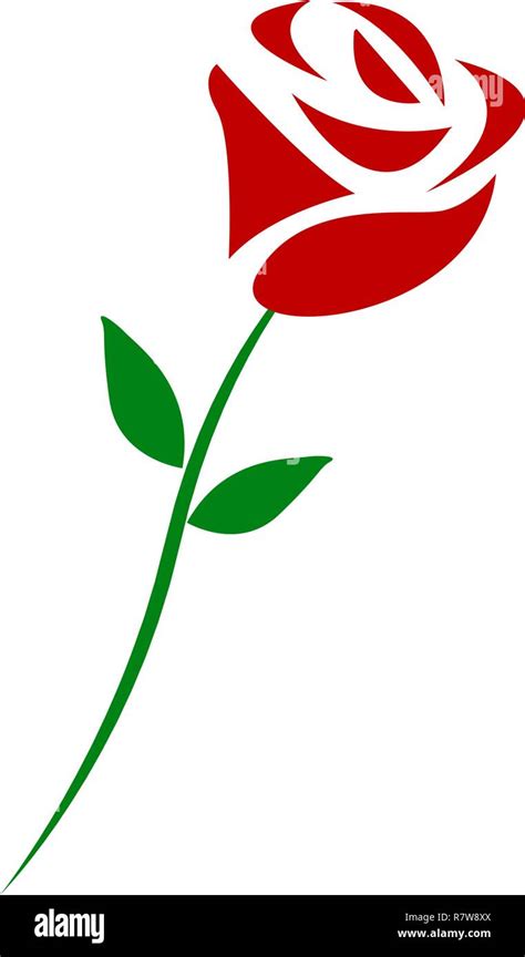 Vector Branch Of Red Roses Isolated On A White Background Eps10 Stock