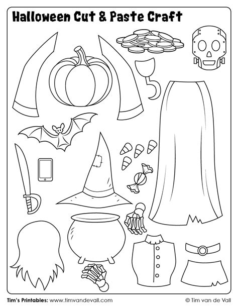 Free Halloween Cut And Paste Printables Printable Templates