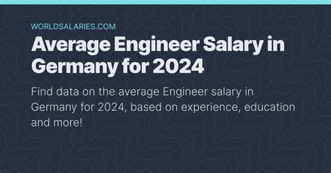 Average Engineer Salary In Germany For 2024