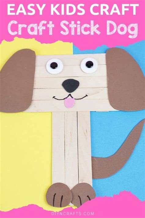 How To Make A Cute Craft Stick Puppy With Video Diy And Crafts
