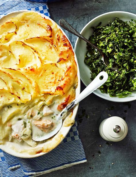 Dairy Free Fish Pie With Crispy Kale Healthy Pie Recipes Healthy Pies