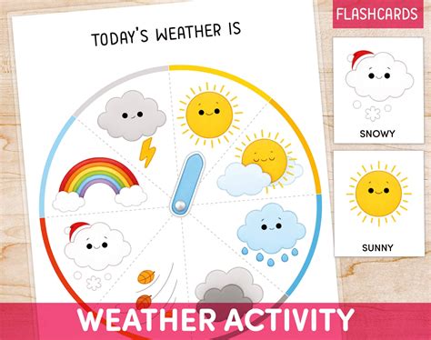 Preschool Weather Wheel Weather Chart Homeschool Learning Etsy