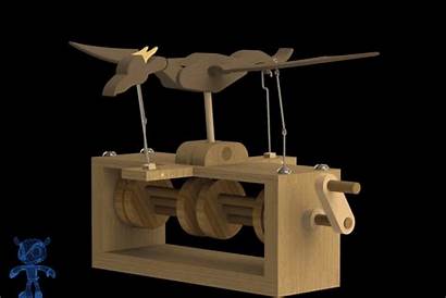 Cad Mechanical Wooden Toy Dragon Flying 3d