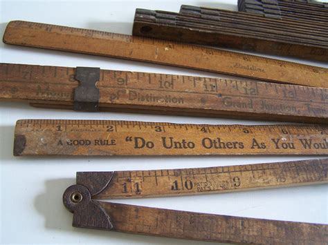 Vintage Wood Rulers An Instant Collection Vintage Wood Antique Tools