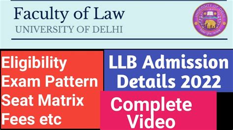 Du Llb Admission Details 2022 Delhi University Llb Admission 2022