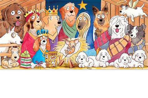 Nativity Dogs Christmas Card