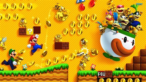 New Super Mario Brothers Wallpaper Super Mario Bros Wallpaper Riset
