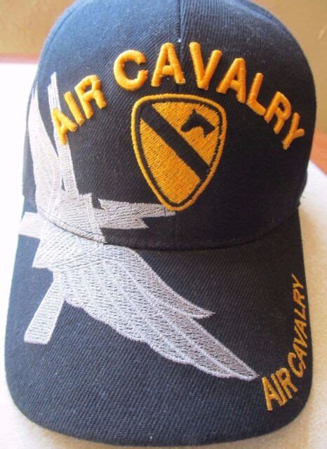 Us Warriors Air Cavalry Black W Cavalry Yellow And Silver Logo Baseball