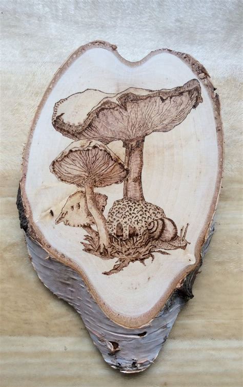 The stencil is well suited for drawing on wood, stone, glass, metal. My mushroom pyrography. | Wood burning patterns stencil ...